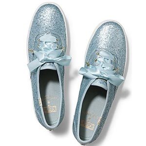 Kate Spade x Keds matte blue glitter